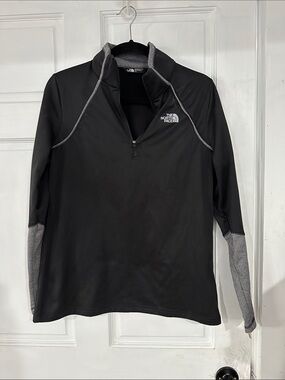 The North Face Black Pullover with Gray Sleeve Accents